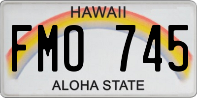 HI license plate FMO745
