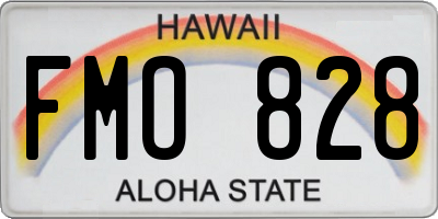 HI license plate FMO828