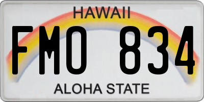 HI license plate FMO834