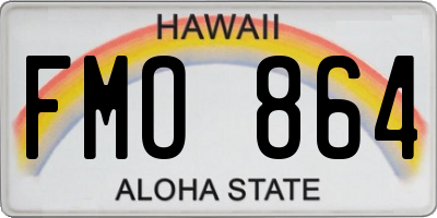HI license plate FMO864