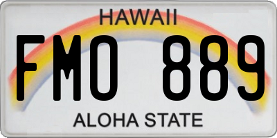HI license plate FMO889
