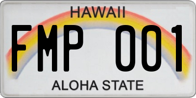 HI license plate FMP001