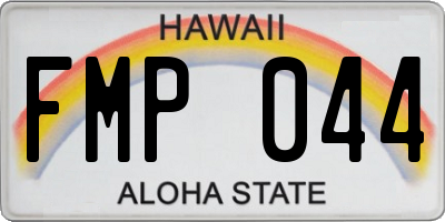 HI license plate FMP044
