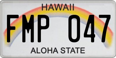 HI license plate FMP047