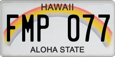 HI license plate FMP077