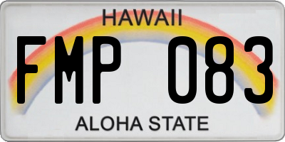 HI license plate FMP083
