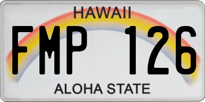 HI license plate FMP126