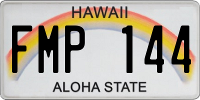 HI license plate FMP144