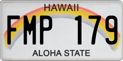 HI license plate FMP179