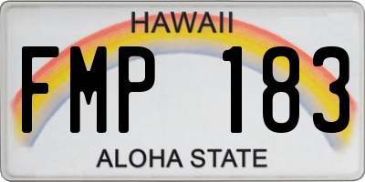 HI license plate FMP183
