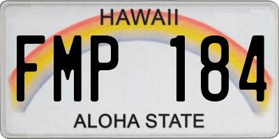 HI license plate FMP184