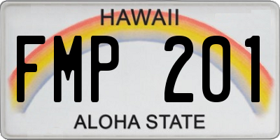 HI license plate FMP201