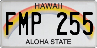 HI license plate FMP255