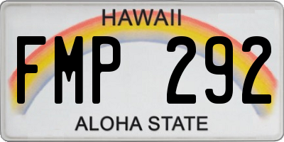 HI license plate FMP292