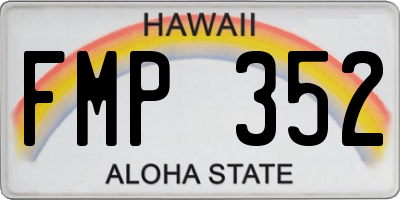 HI license plate FMP352
