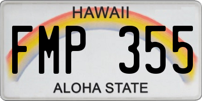 HI license plate FMP355
