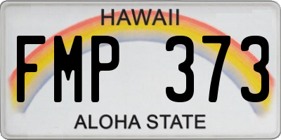 HI license plate FMP373
