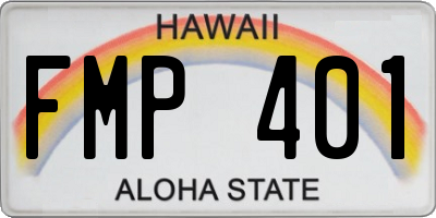 HI license plate FMP401