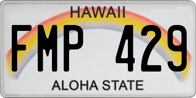 HI license plate FMP429