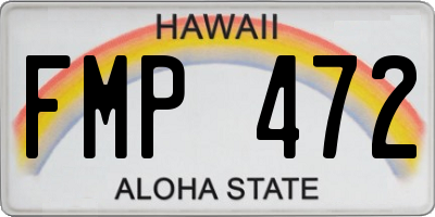 HI license plate FMP472