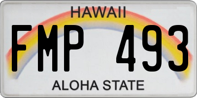HI license plate FMP493