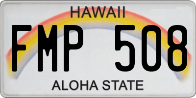 HI license plate FMP508