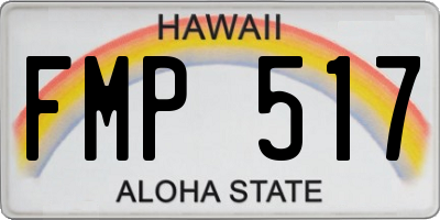 HI license plate FMP517