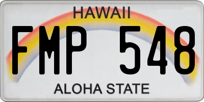 HI license plate FMP548