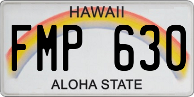 HI license plate FMP630