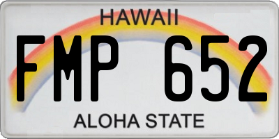 HI license plate FMP652