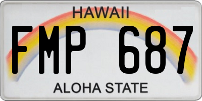 HI license plate FMP687
