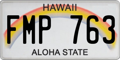 HI license plate FMP763