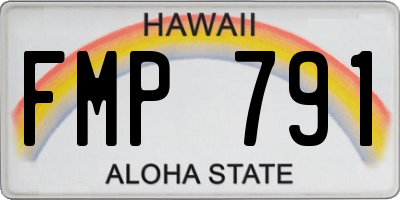 HI license plate FMP791