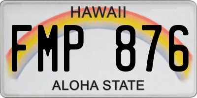 HI license plate FMP876