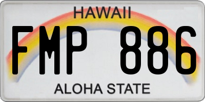 HI license plate FMP886
