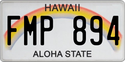 HI license plate FMP894