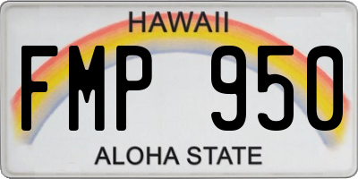HI license plate FMP950