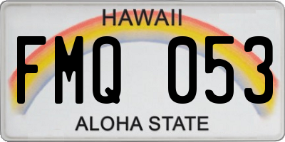 HI license plate FMQ053