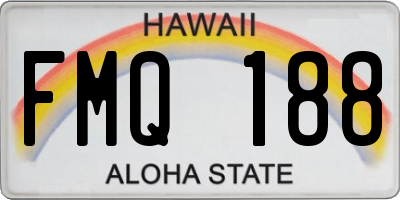 HI license plate FMQ188