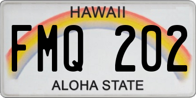 HI license plate FMQ202