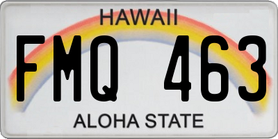 HI license plate FMQ463