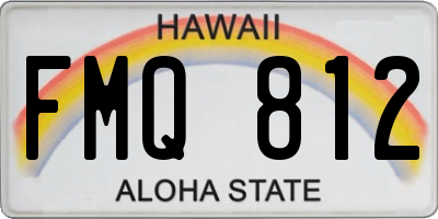 HI license plate FMQ812