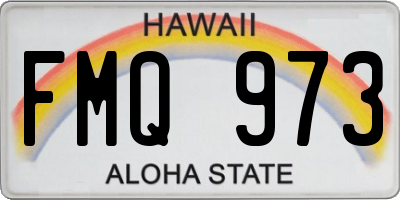 HI license plate FMQ973