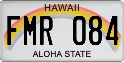 HI license plate FMR084
