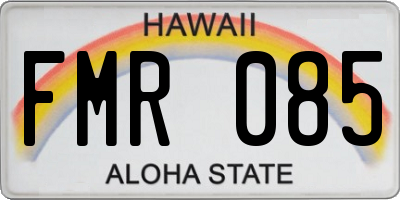 HI license plate FMR085