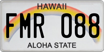 HI license plate FMR088