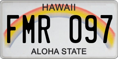 HI license plate FMR097