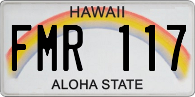 HI license plate FMR117