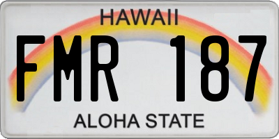 HI license plate FMR187