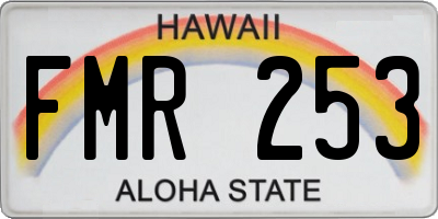 HI license plate FMR253